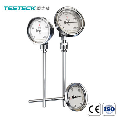 calibro bimetallico assiale di temperatura di acciaio inossidabile del termometro bimetallico di 6.4MPa IP55
